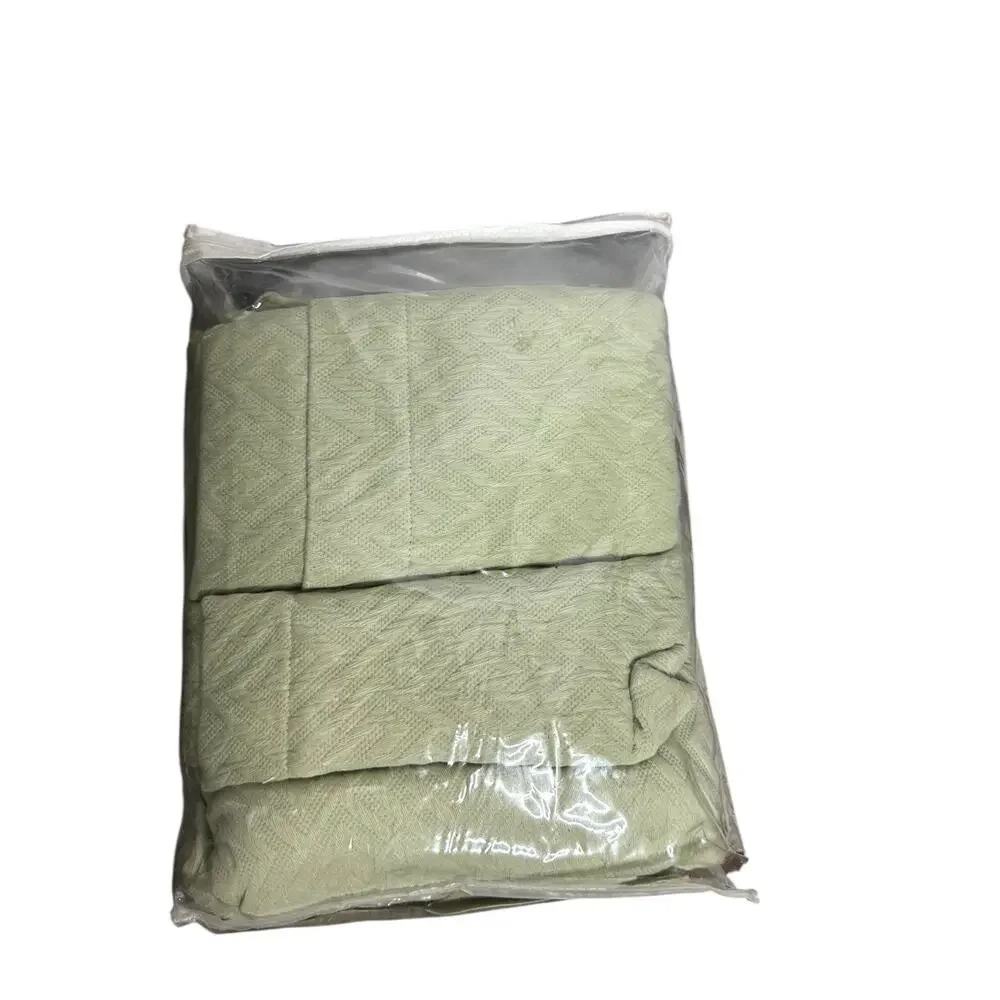 Monticello Portugal Egyptian cotton‎ Matelassé bed cover set light green